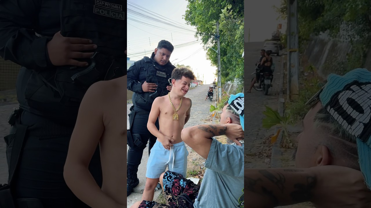 Capit&atilde;o pitomba, gago , lukinhas- ele t&aacute; atr&aacute;s de mim n&eacute;? #humor #deupolicia #policia