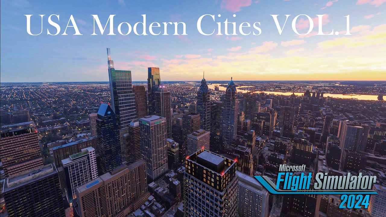 Microsoft Flight Simulator 2024 | scenery addon | USA Modern Cities Vol.1 | v1.3