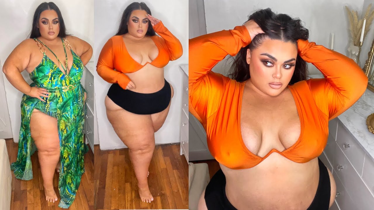 PLUS SIZE BIKINI TRY ON HAUL, FEAT PRETTYLITTLETHING, TARGET, ASOS♡♡ |GABRIELLAGLAMOUR