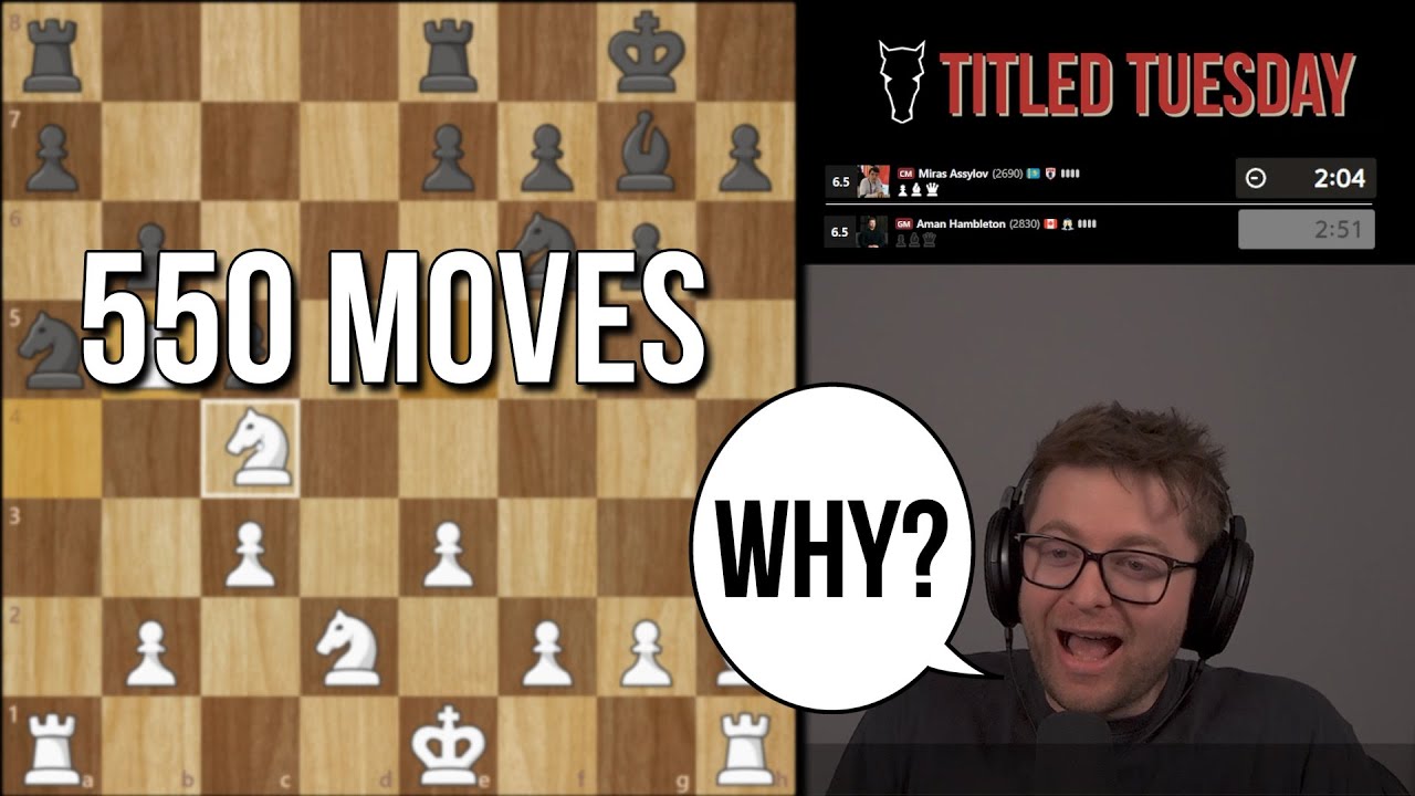 He wouldn't resign... so I played 550 moves