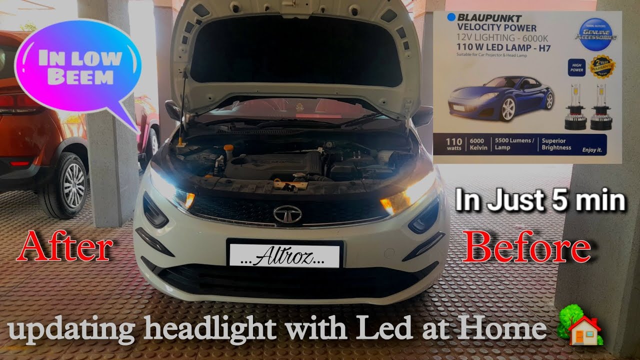 Updating headlight with Led💡at home🏡|| In just 5 min ||