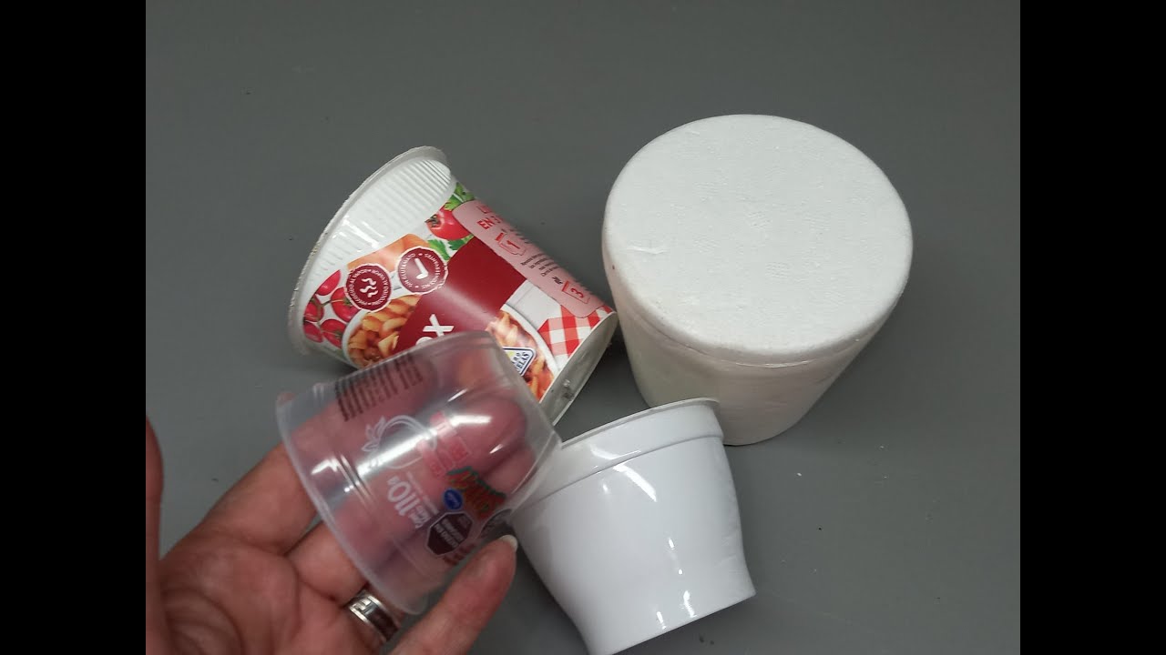 ♻️ Mira que FACIL!  Combinacion de  Telgopor y plastico #reciclajecreativo #diy #hazlotúmismo