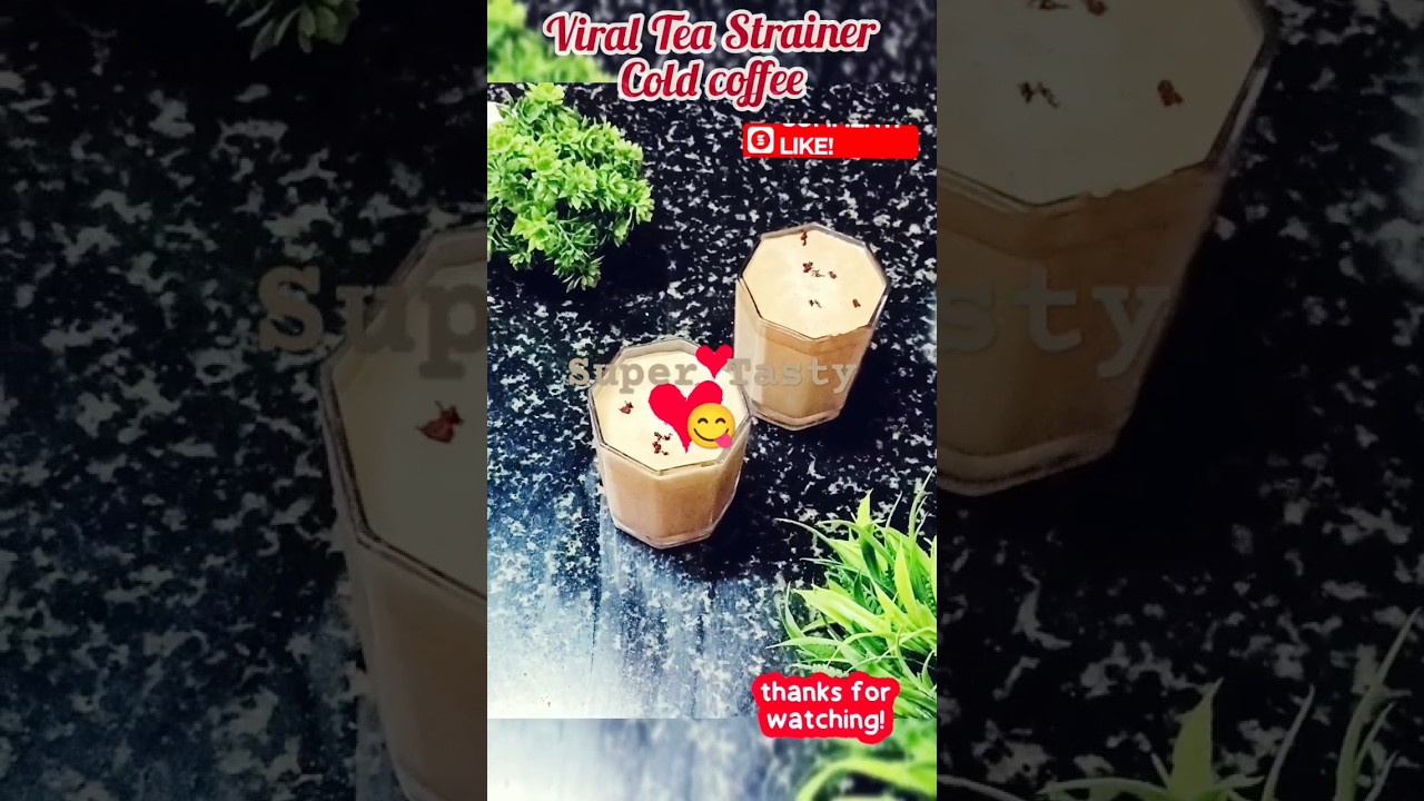 Viral Tea Strainer Cold Coffee 😋🍯Chai Chalni Cold Coffee 😇 | Super tasty👌👌#shortsfeed #Shorts