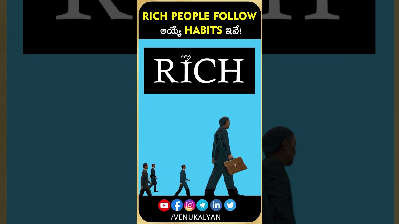 Habits Of Rich People | Rich vs Poor Mindset | Venu Kalyan Motivational Speech