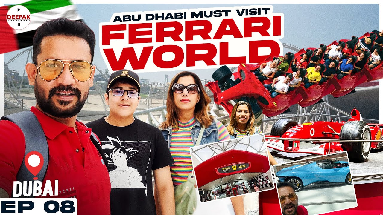 Ferrari World Abu Dhabi Vlog 🇦🇪 | Fastest Roller Coaster & Full Tour | Deepak Originals