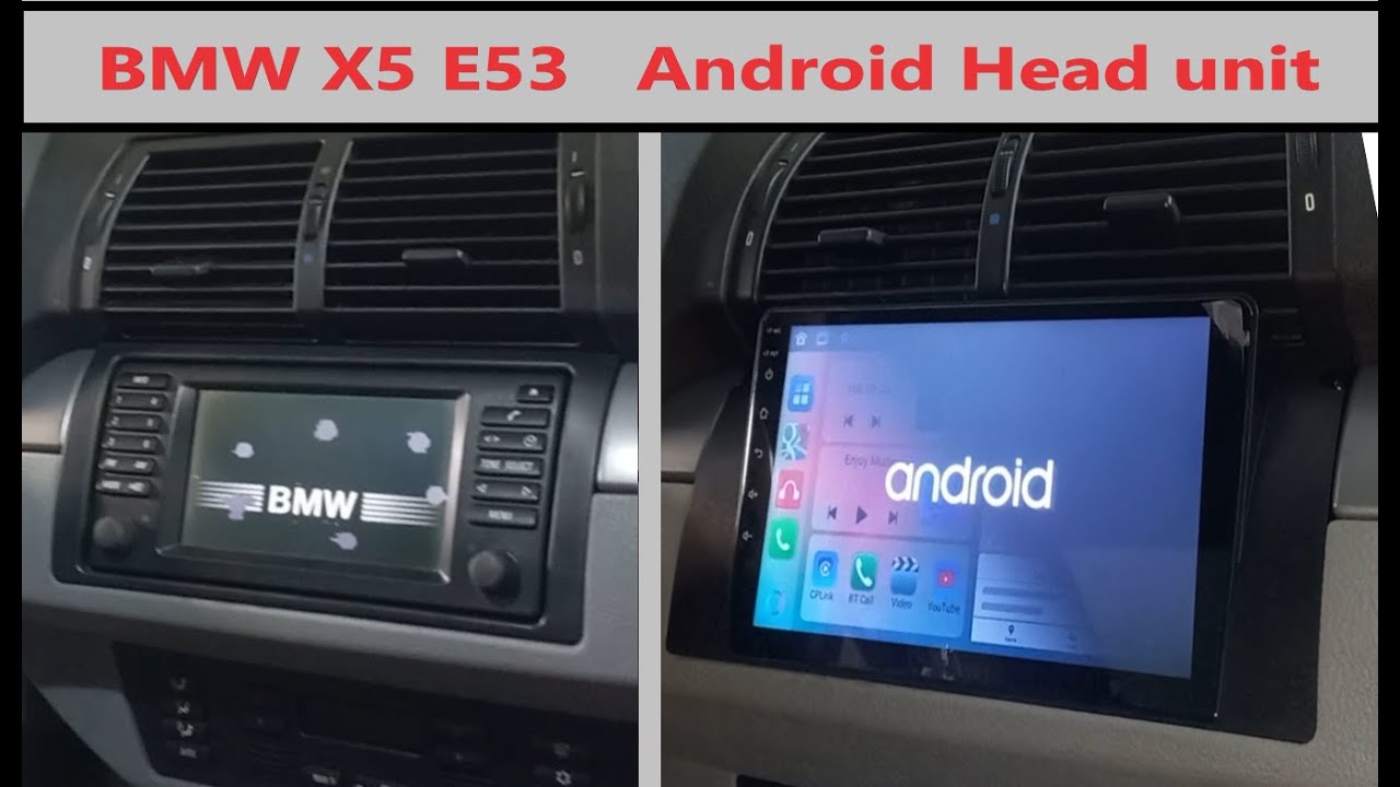Как установить магнитолу Android на bmw x5 e53