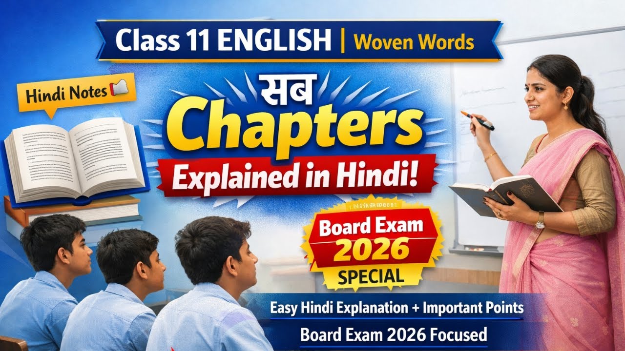 Woven Words Class 11 English | Complete Book Explained in Hindi | Exam 2026