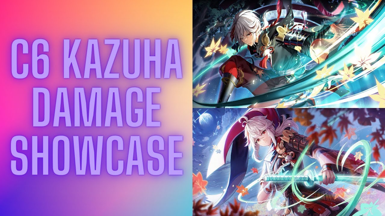 Genshin Impact- C6 Kazuha Solo and Team Dmg Showcase