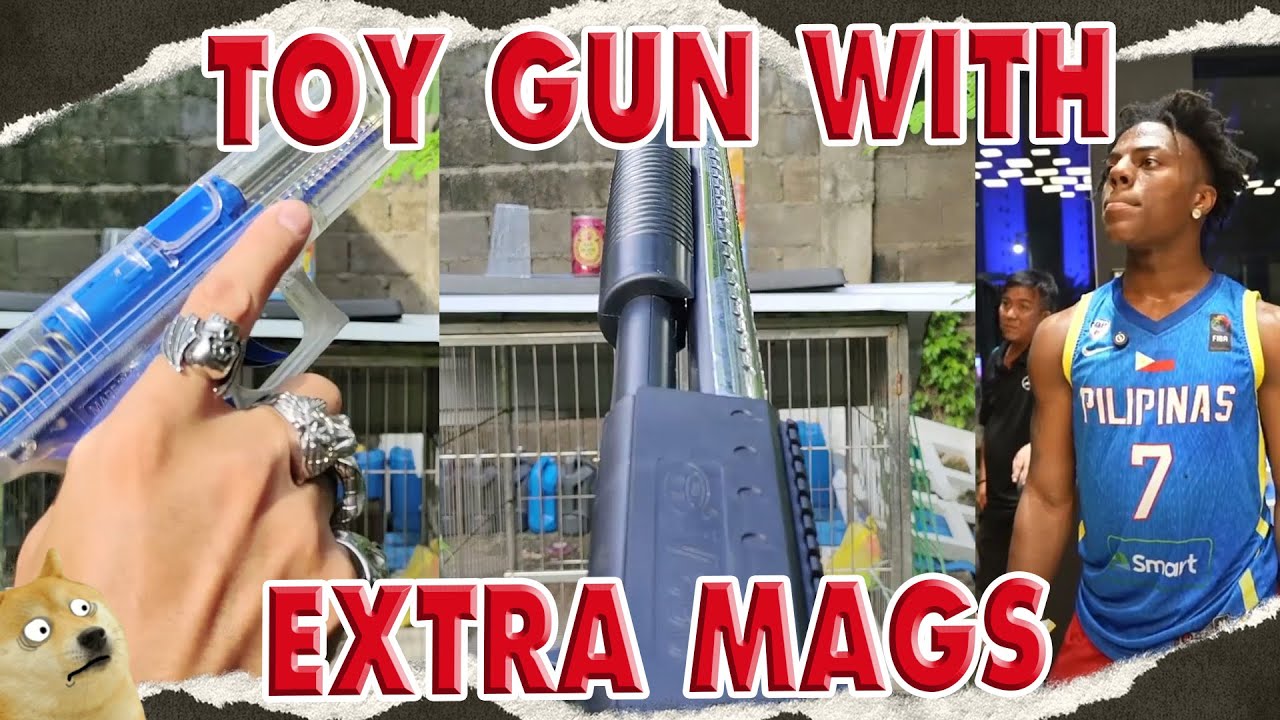 TOY PELLET GUN WITH EXTRA LONG MAGAZINE #toys #blastergun #toyguns  #kulotskietv