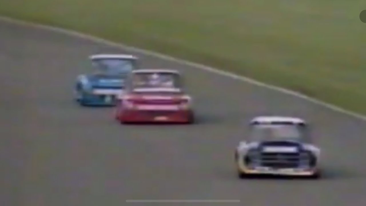Thruxton special saloons 1981 with Murray Walker on Grandstand