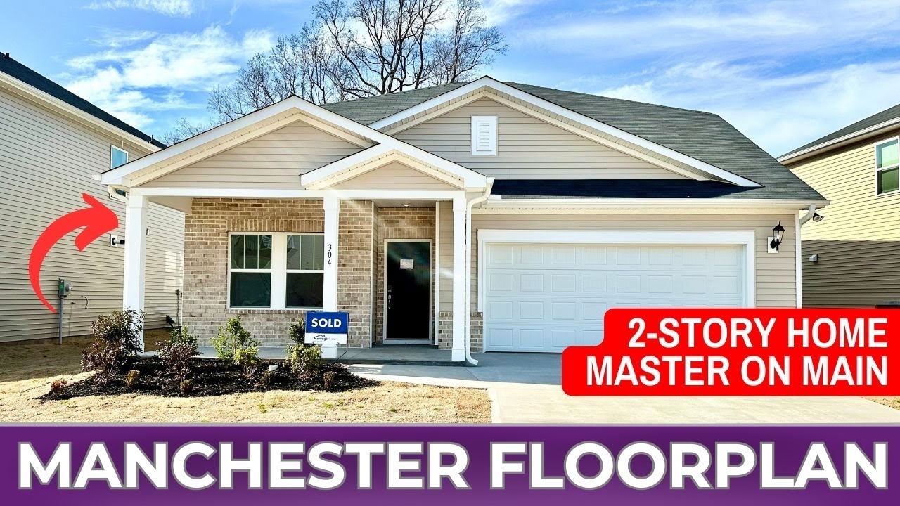Greater Greenville SC New Construction Homes for Sale - Manchester Flooplan By Meritage Homes