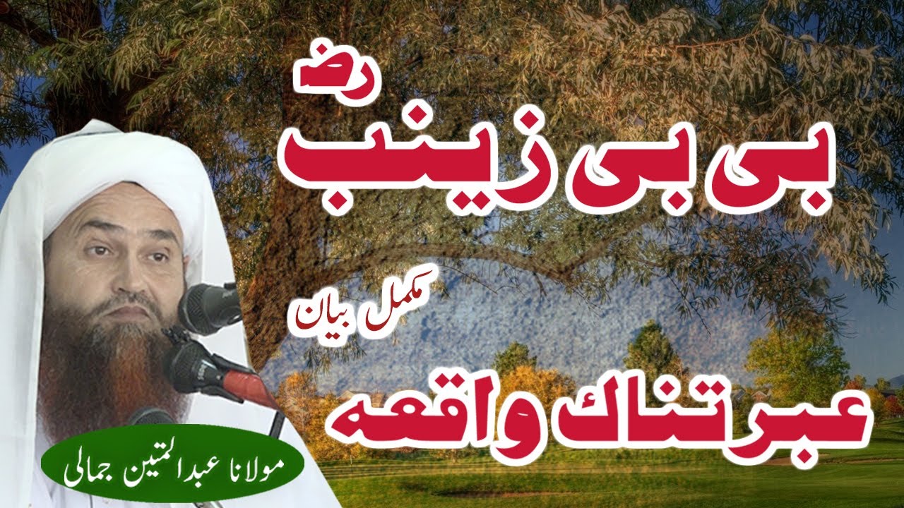 Bibi Zanab R A Waqia Full Pashto Bayan Molana Abdul Matin Jamali