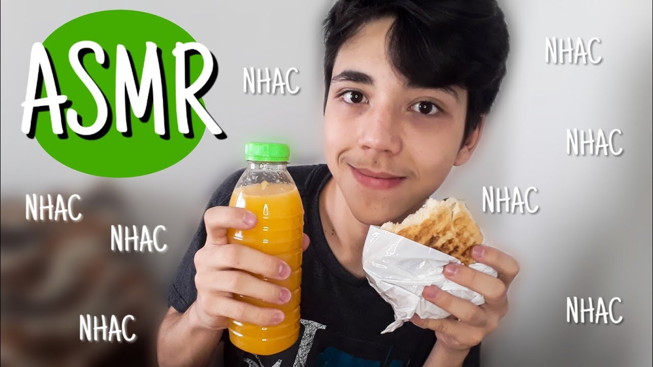 ASMR Português - Comendo Um Lanche Vegetariano (sons de mastigação)