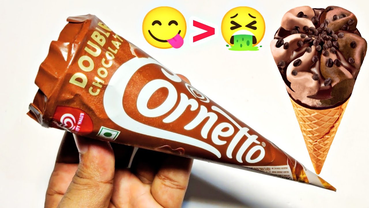 Cornetto Double Chocolate Ice Cream Cone | Price, Taste, Ingredients | Kwality Walls Cornetto🍦🍨🍧🍫
