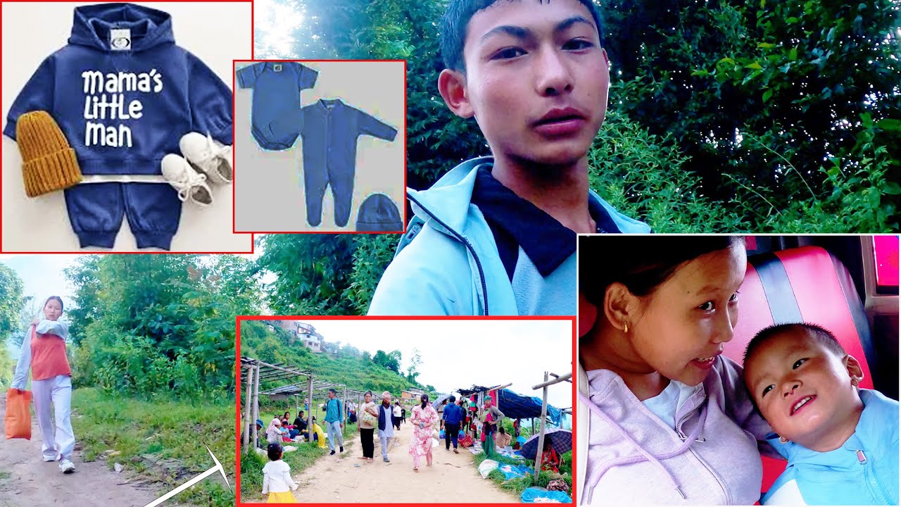 adhiraj & Anita ( NEW BABY ) went to market to buy clothes for their coming NEW BABY