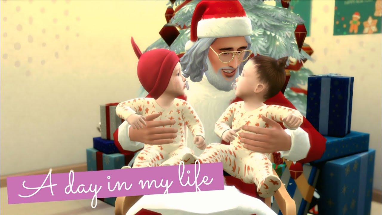 VLOG ROTINA PRIMEIRO NATAL DAS GÊMEAS 🎄👶👶 THE SIMS 4