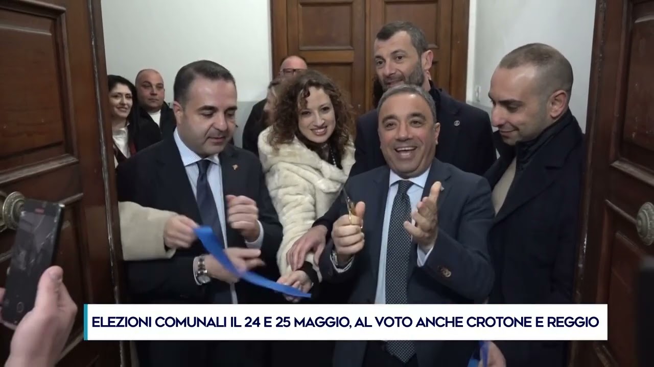 ELEZIONI COMUNALI IL 24 E 25 MAGGIO, AL VOTO ANCHE CROTONE E REGGIO