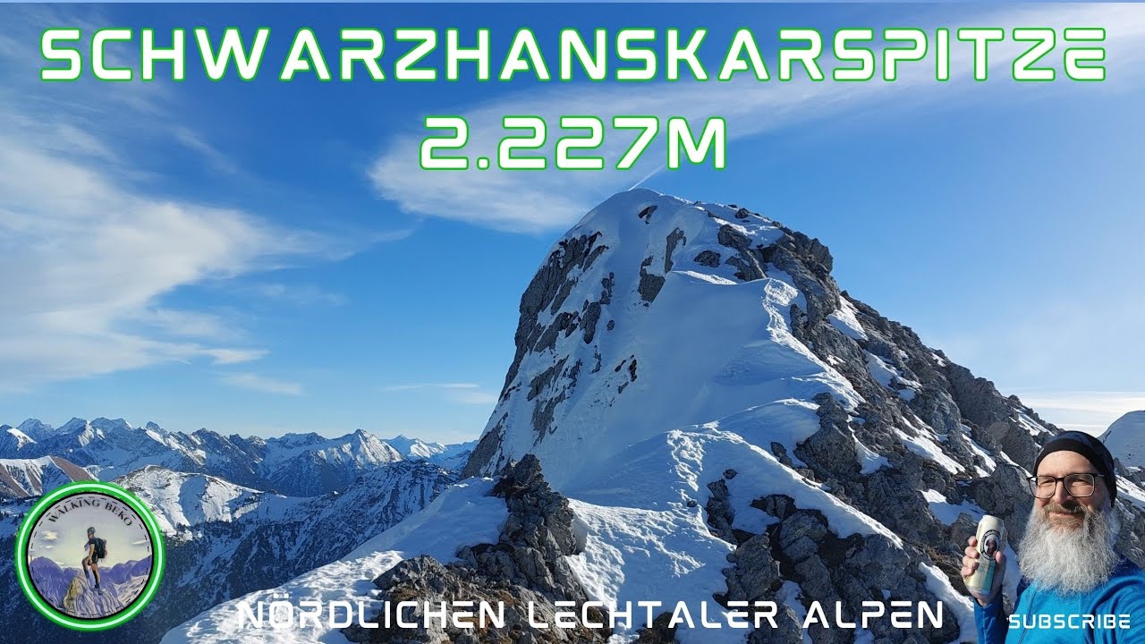 Schwarzhanskarspitze 2.227m | Eine Wintertour im nördlichen Lechtal mit wenige Schnee | Dez. 2025