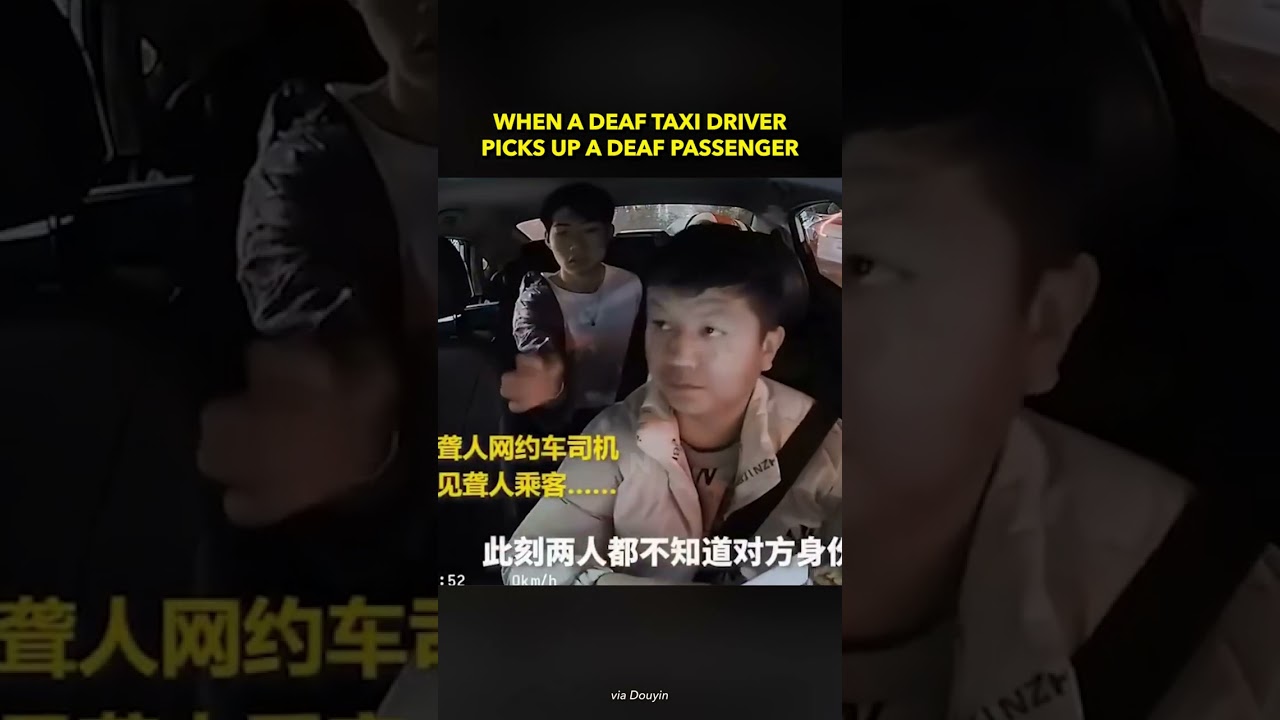 A Rare and Wholesome Moment: Deaf Taxi Driver Picks Up Deaf Passenger