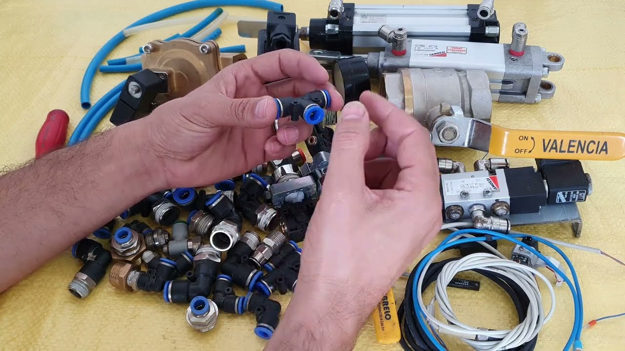 أهم العناصر التي تدخل في مجال النيوماتيك Pneumatic systeme