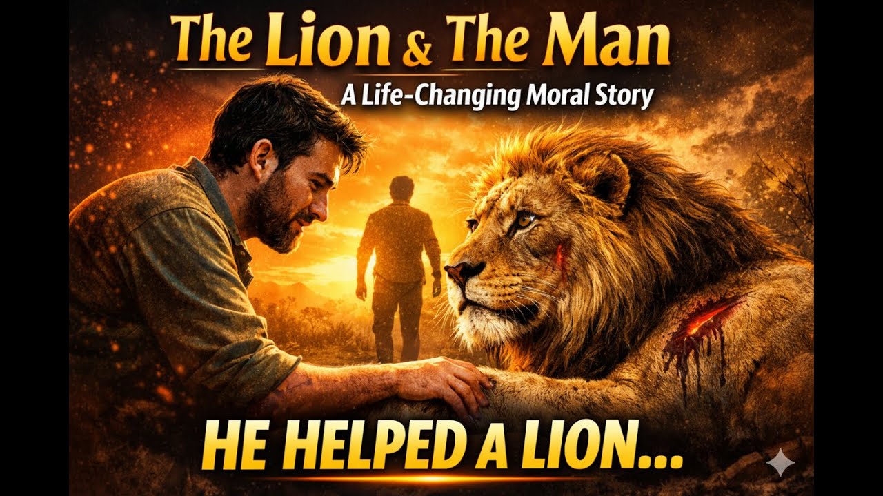 🦁✨ The Lion and the Man | A Life-Changing Moral Story