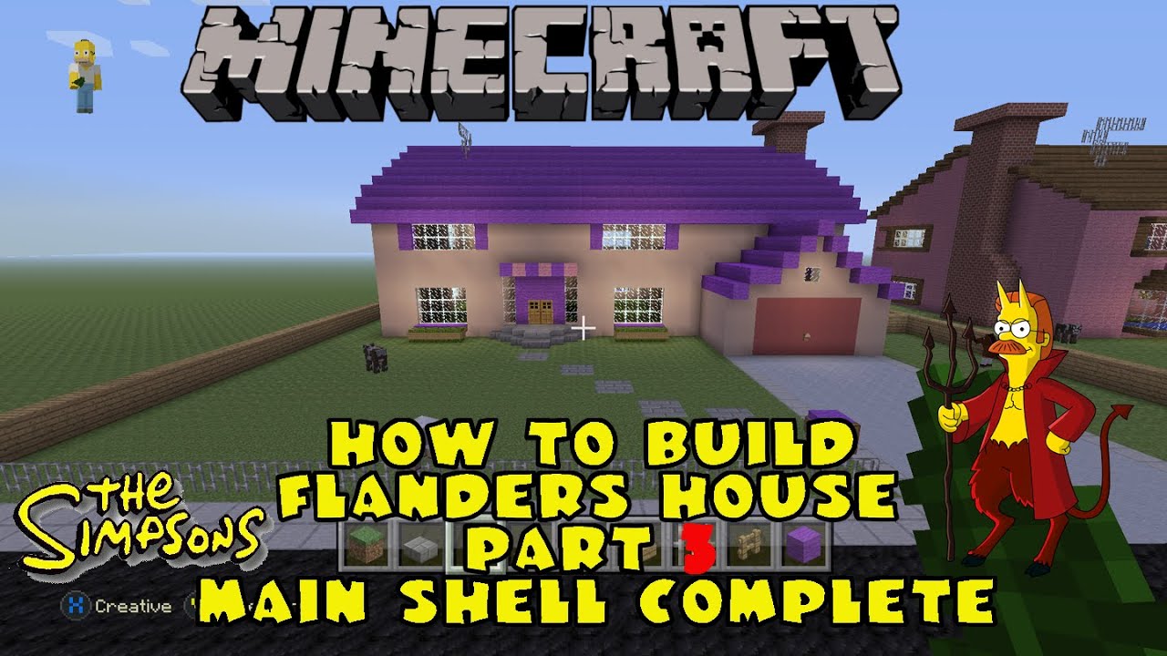Minecraft How To Build The Flanders House Part 3 Outside Complete
