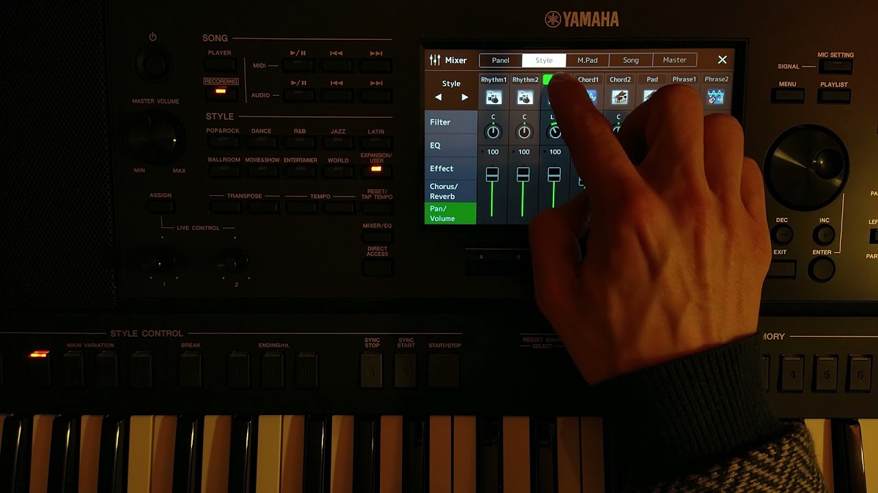 Yamaha PSR-SX700 - Tutorial: MIDI Multi Recording Using Styles