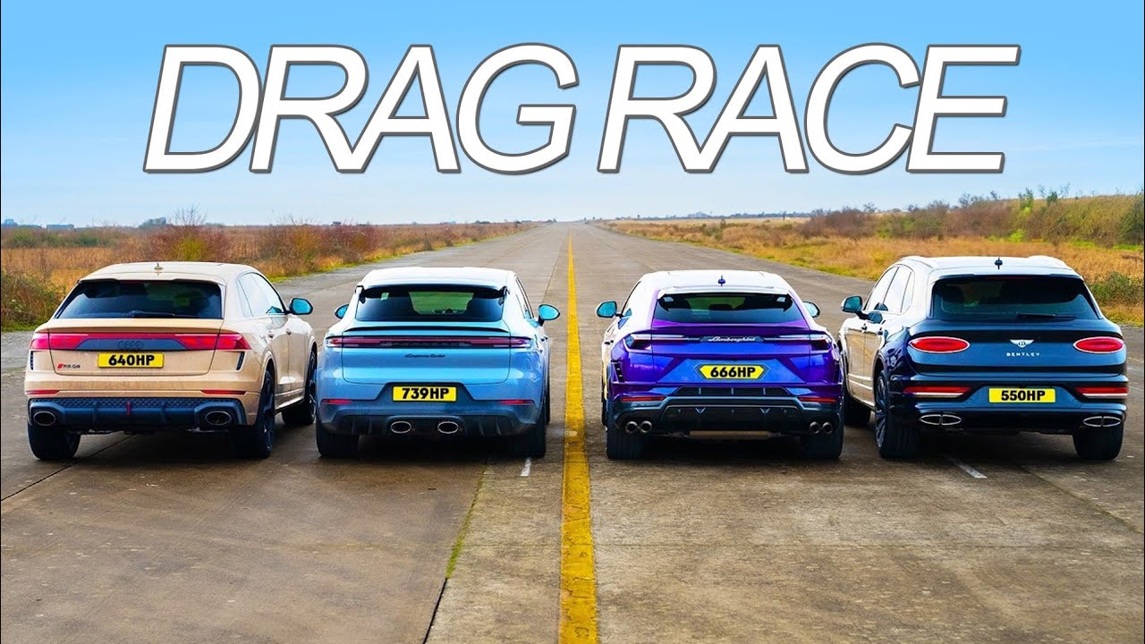 Bentley vs Lamborghini vs Porsche vs Audi | 1/4 Mile Drag Race SUPREMACY 🚀