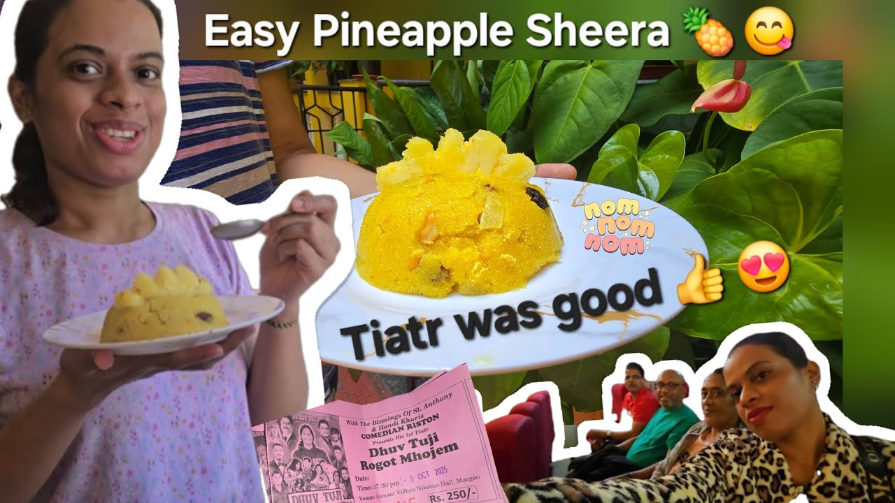 Easy Pineapple Sheera Recipe 🍍😋 #goanvlog #konkanivlogs #vlog #goa