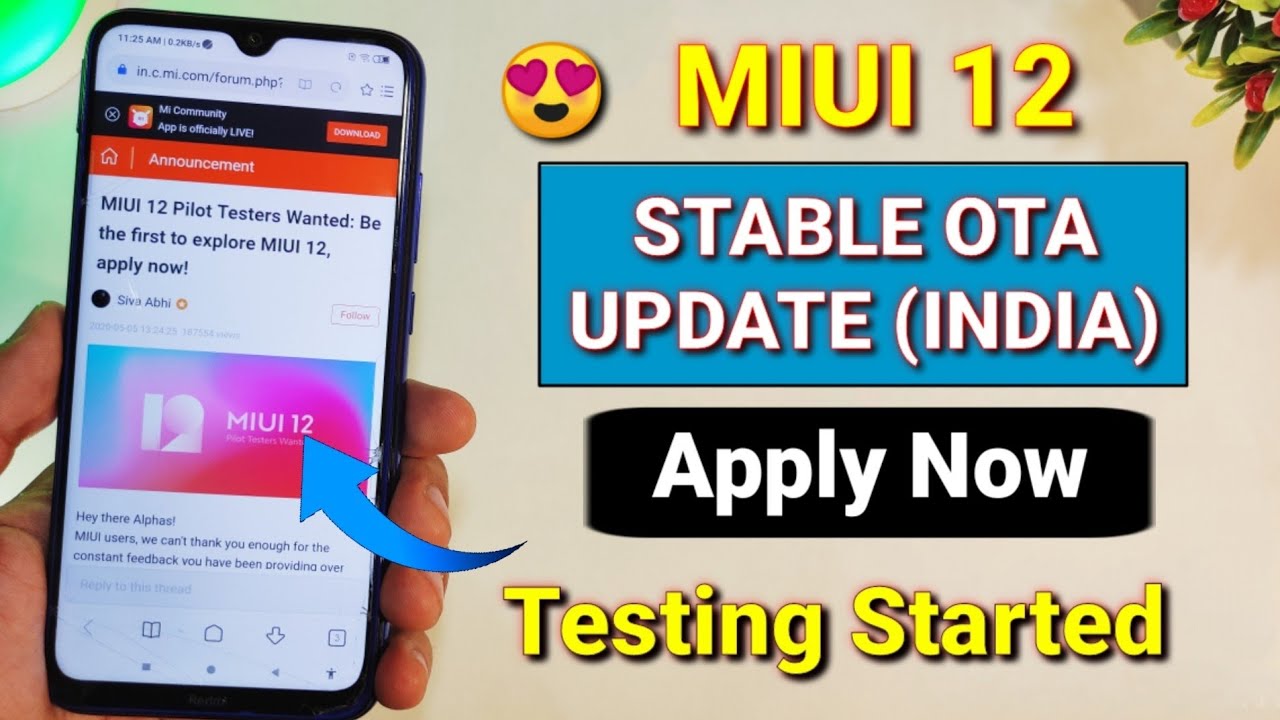 Miui 12 Global Stable update beta testing started apply now | Miui 12 release date in India