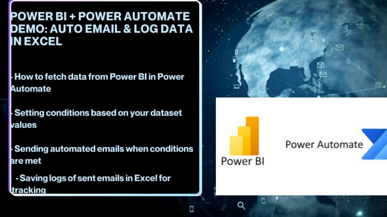 Power BI + Power Automate Demo Auto Email & Log Data in Excel