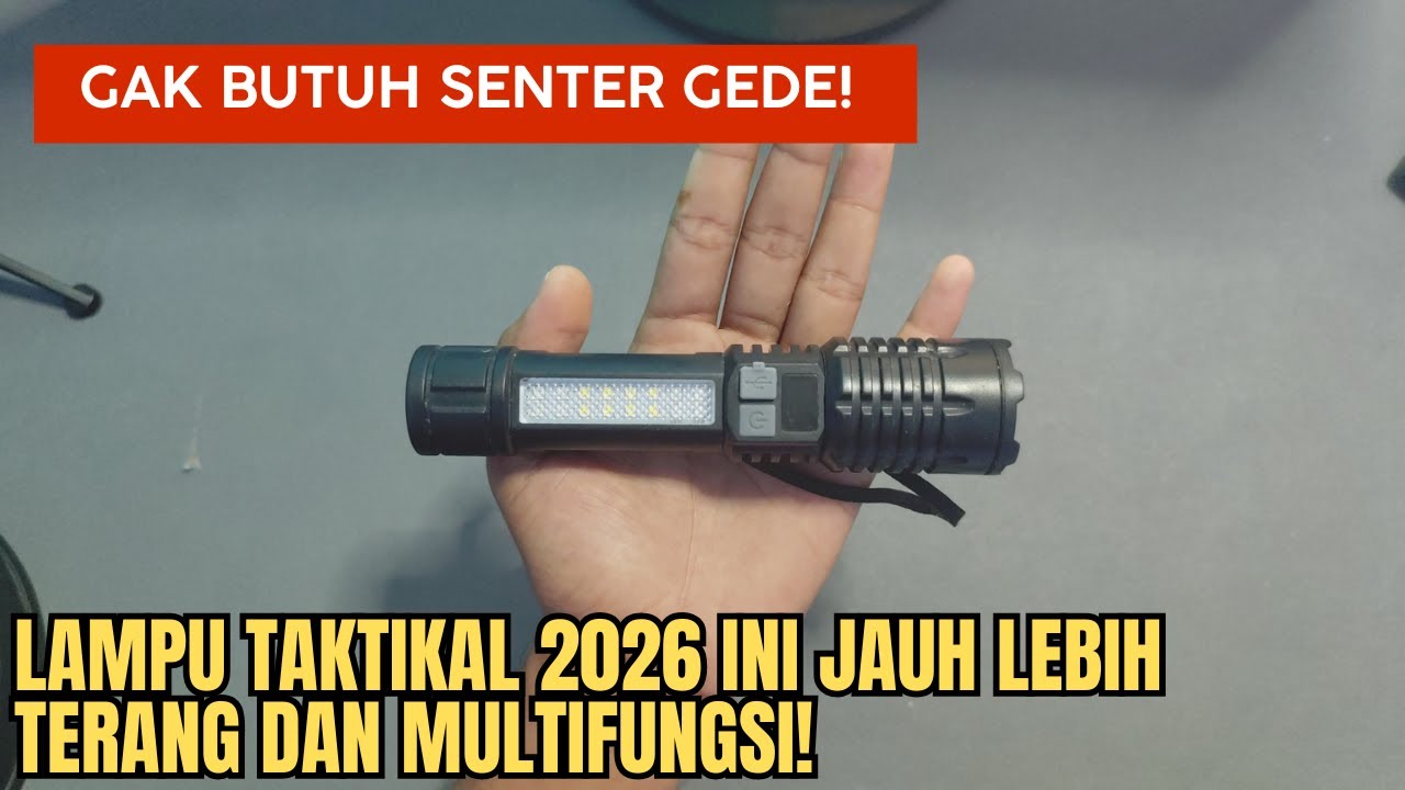 Gak Butuh Senter Gede! Senter Taktikal 2026 Ini Jauh Lebih Terang dan Multifungsi!