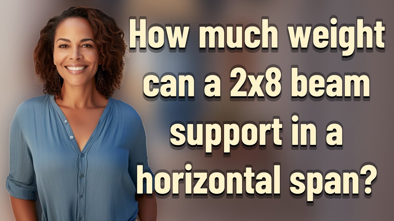 How much weight can a 2x8 beam support in a horizontal span?