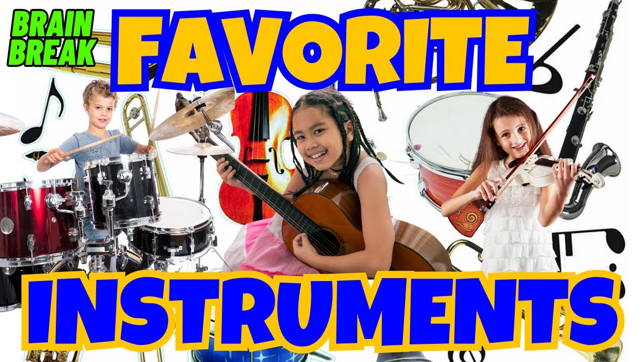 FAVORITE MUSICAL INSTRUMENTS! BRAIN BREAK EXERCISE FOR KIDS. WOULD YOU RATHER GAME FOR MUSIC / BAND!