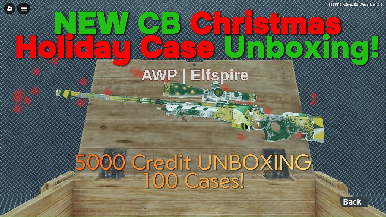 New Counter Blox Christmas Holiday Case Update! 100 Cases + 5000 Credit Unboxing! (ROBLOX)