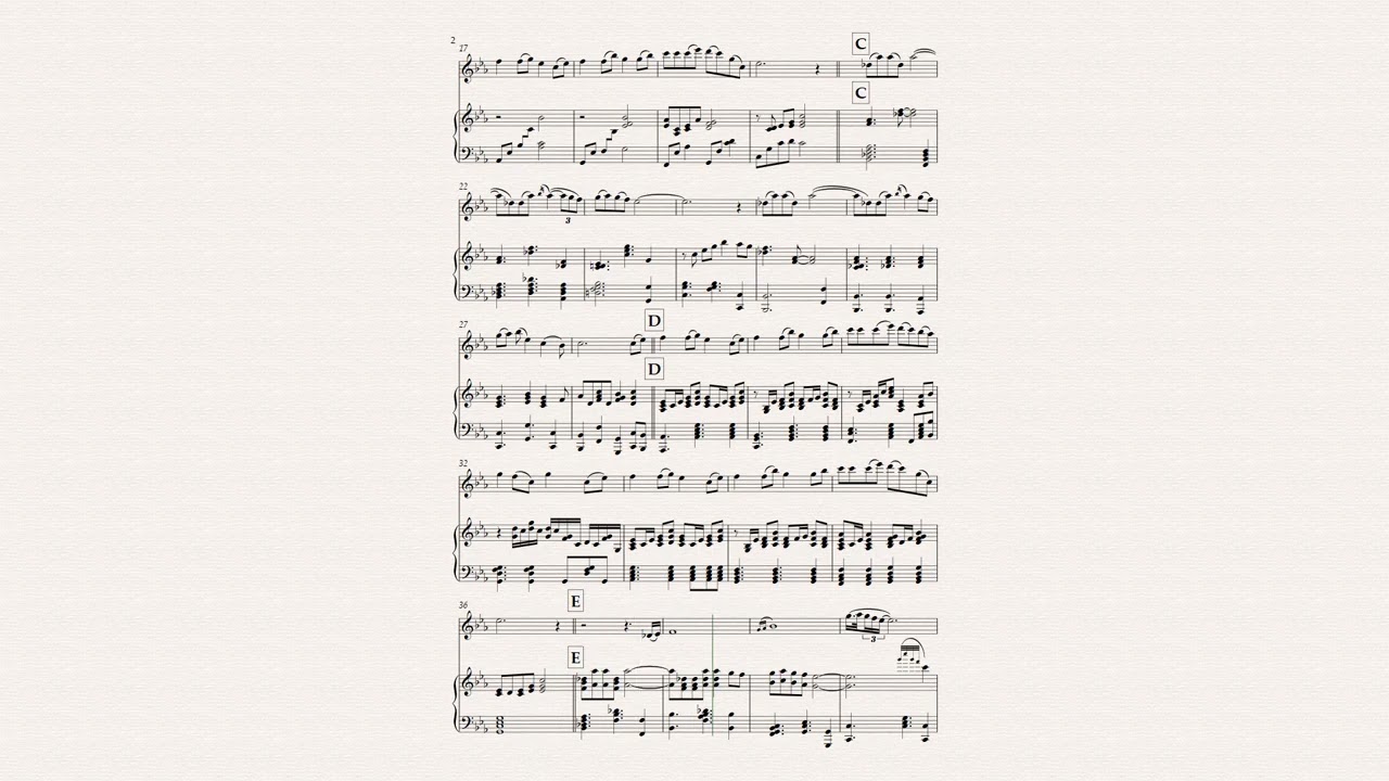 Path of The Wind(My Neighbor Totoro) - Piano Accompaniment for Violin solo