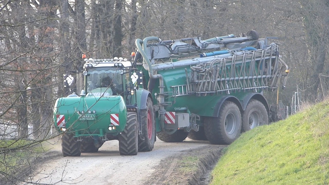 Epandage de lisier unique en France | Fendt 828 | Cuve frontale Goma | Samson PG20 !