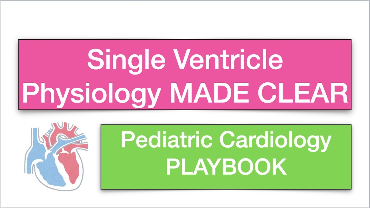 [7 minutes] Single Ventricle Physiology MADE CLEAR by Pediatric Cardiology PLAYBOOK.  Explained
