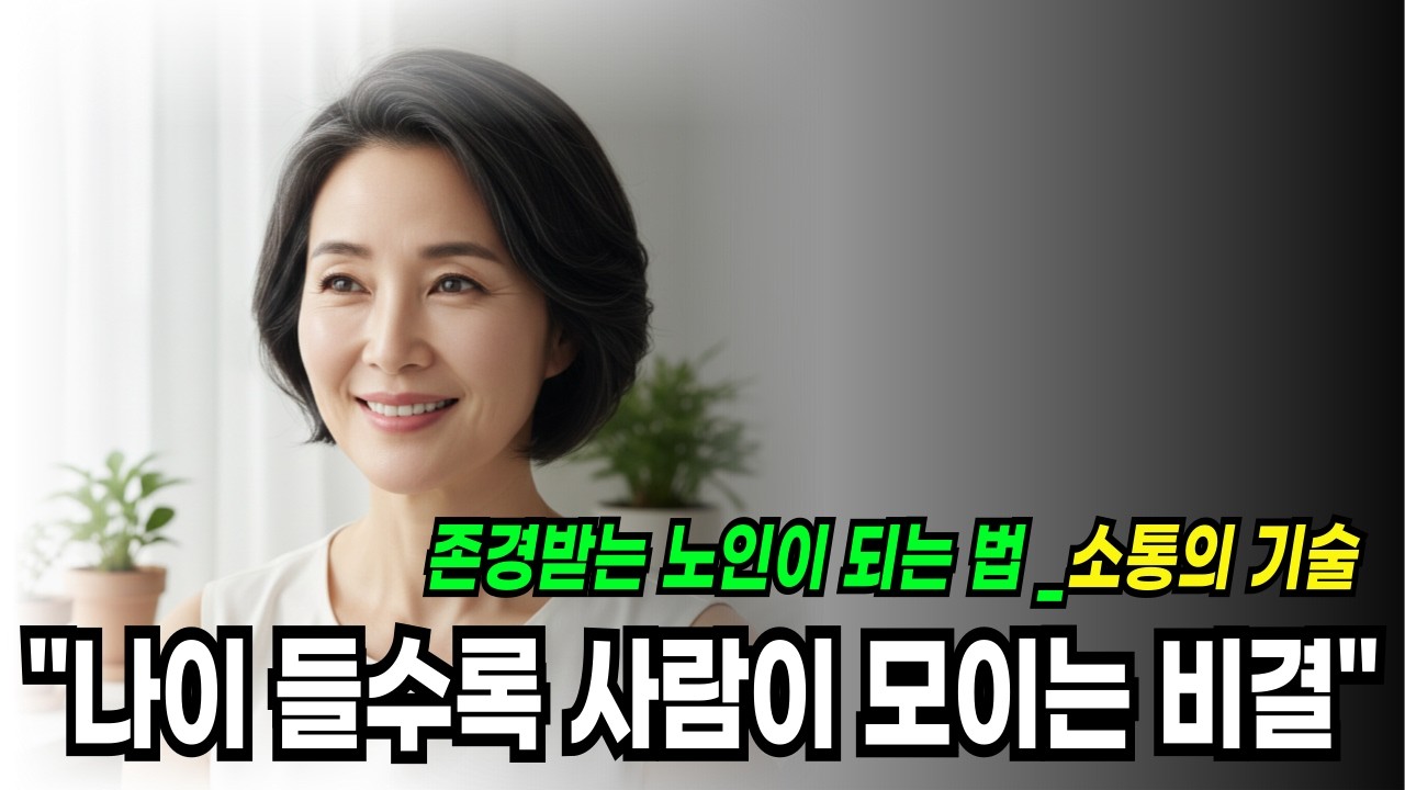 노후심리학ㅣ존경받는 노인이 되는 법 _소통의 기술