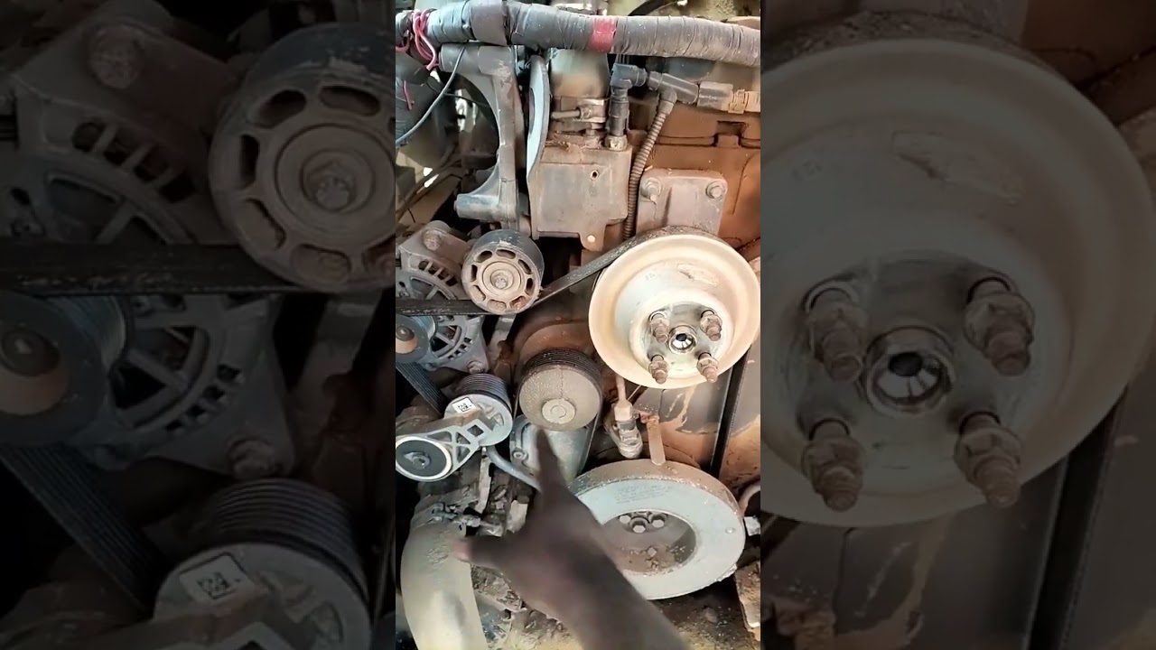 BS-4 truck fan belt adjust 😀/#tata #tatamotors #tataipl#tataipl2023