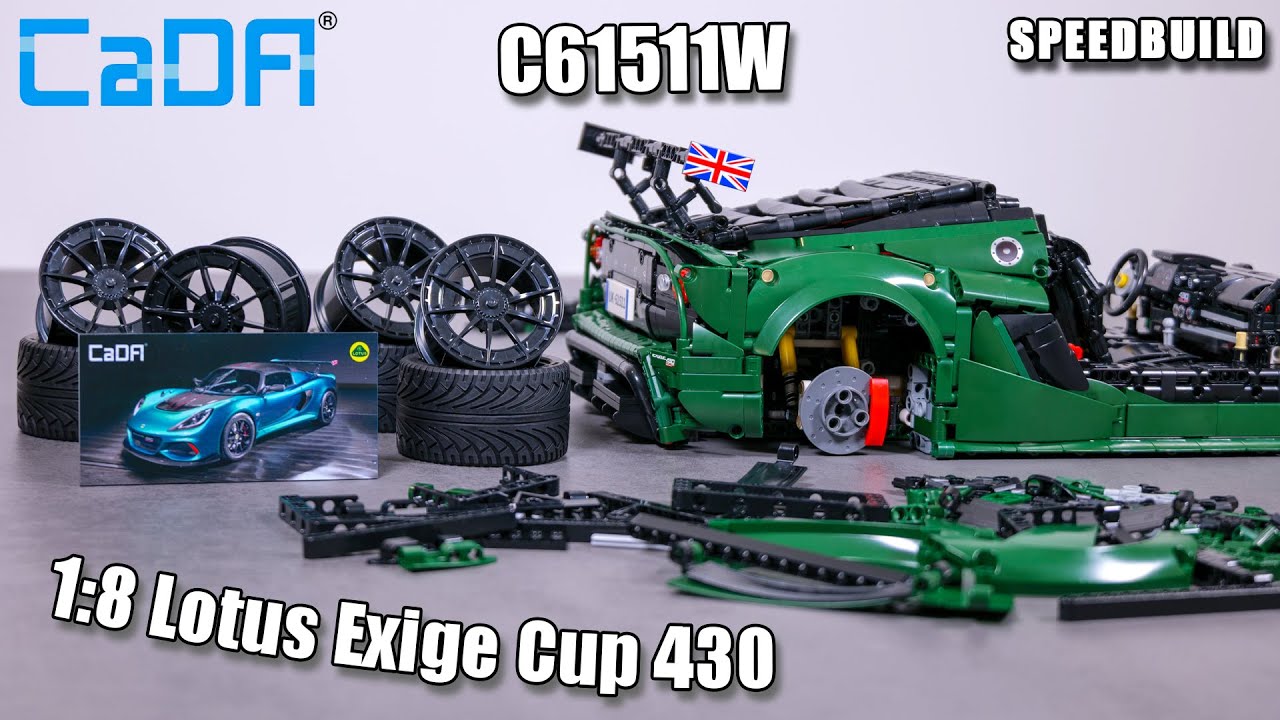 CADA 1:8 Lotus Exige Cup 430 Speedbuild | CaDA C61511W Выставка спортивных автомобилей | Строител...