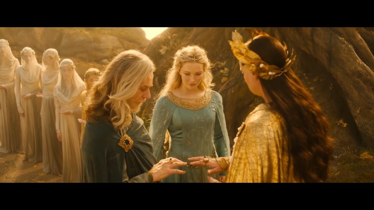 C&iacute;rdan, Galadriel, and Gil-galad wear the Rings | Season 2 of The Rings Of Power | Episode 1