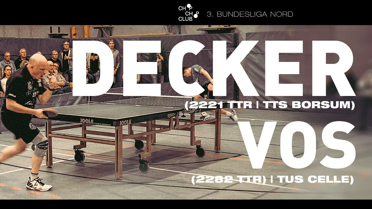 Patrick Decker vs. Eusebio Vos (3. Tischtennis Bundesliga Nord 2024/25)