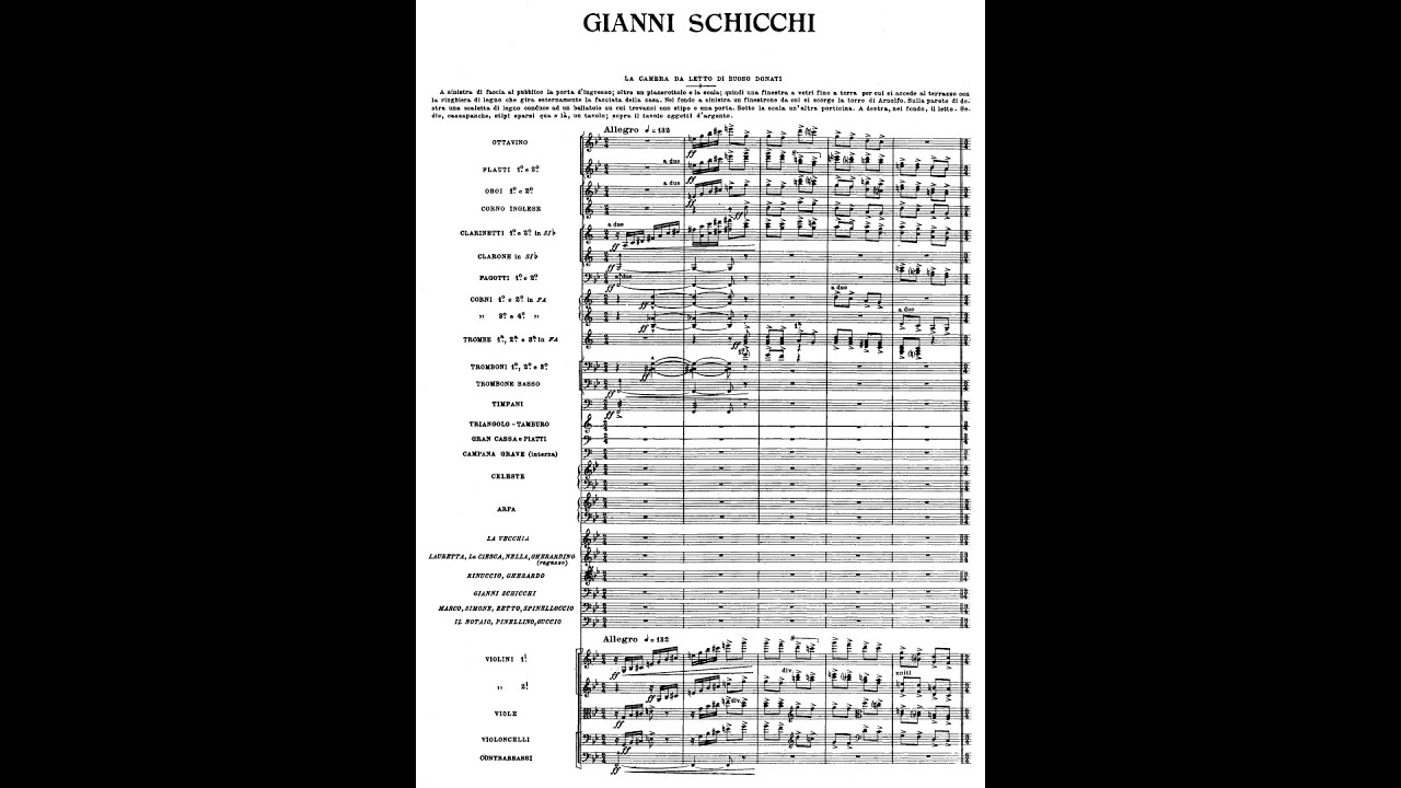Giacomo Puccini - Gianni Schicchi (Audio + Full Score)
