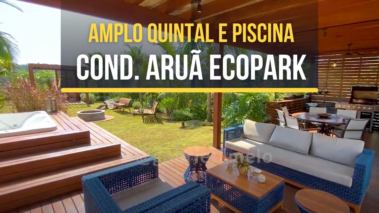 Casa à venda no Condomínio Aruã Ecopark (SP) | Quintal espaçoso, piscina, jacuzzi e área de lazer