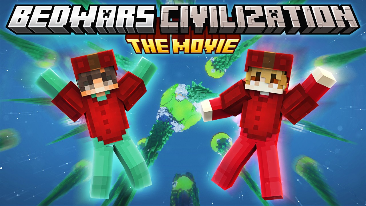 Minecraft but I survive in BEDWARS CIVILIZATION [FULL MOVIE]