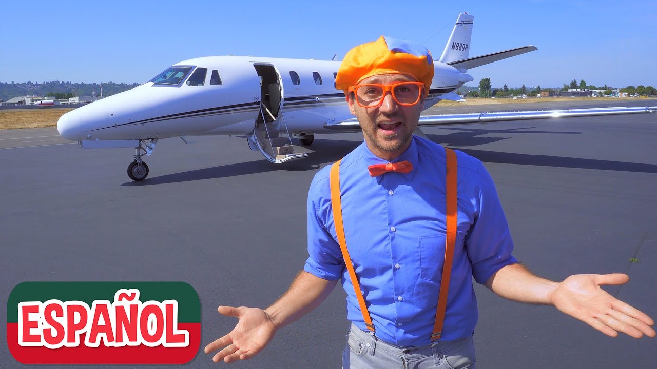 Blippi explora un avi&oacute;n privado | Nuevo Video! | Videos Educativos para Ni&ntilde;os