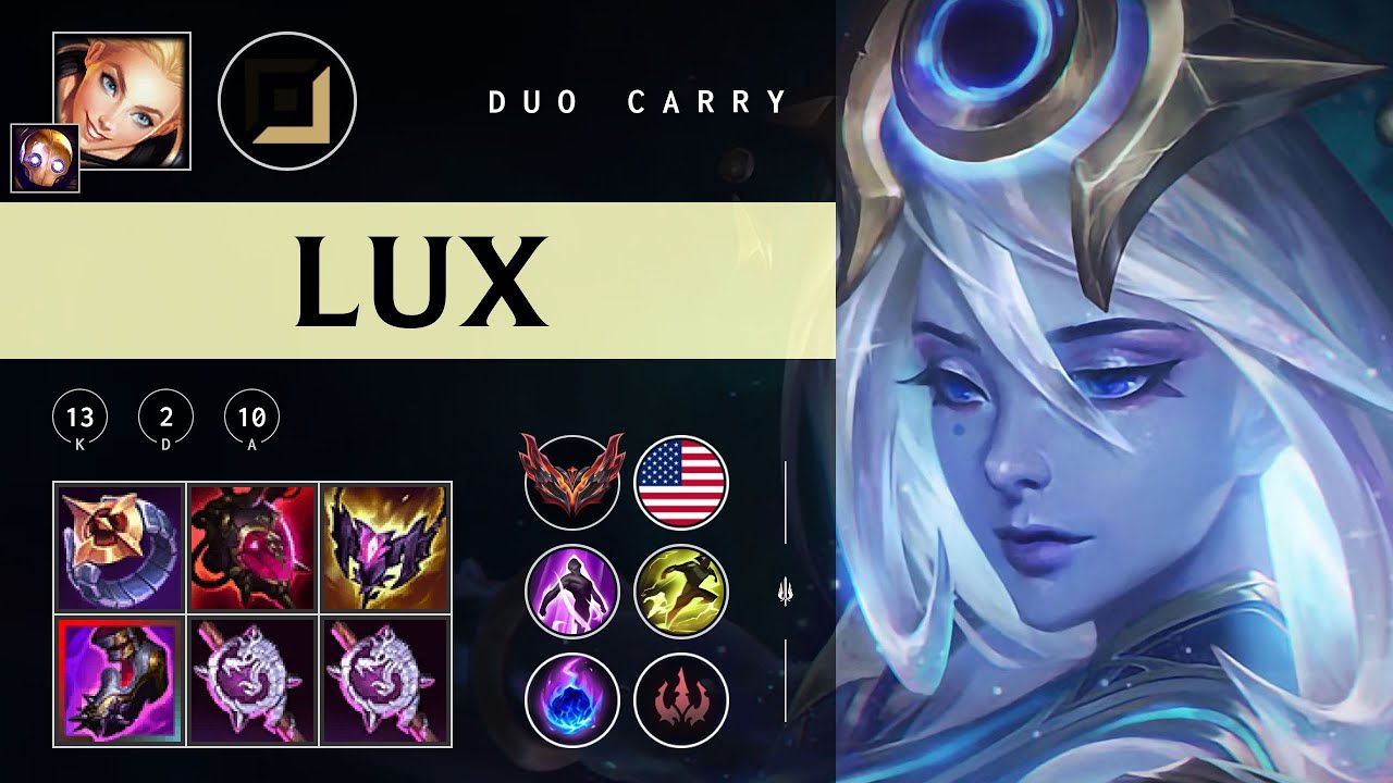Lux Carry vs Ashe - NA Grandmaster Patch 25.24