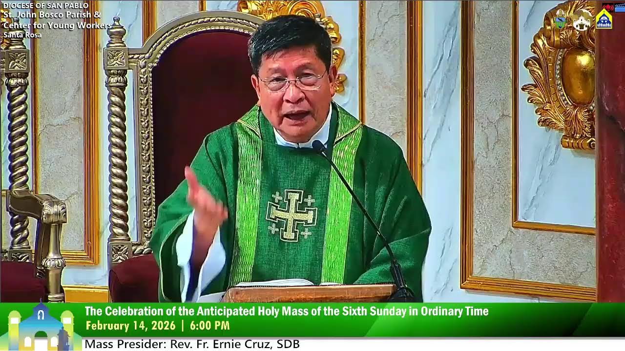 February 14 2026 6:00PM Anticipated Holy Mass for the 6th Sunday of Ordinary Time