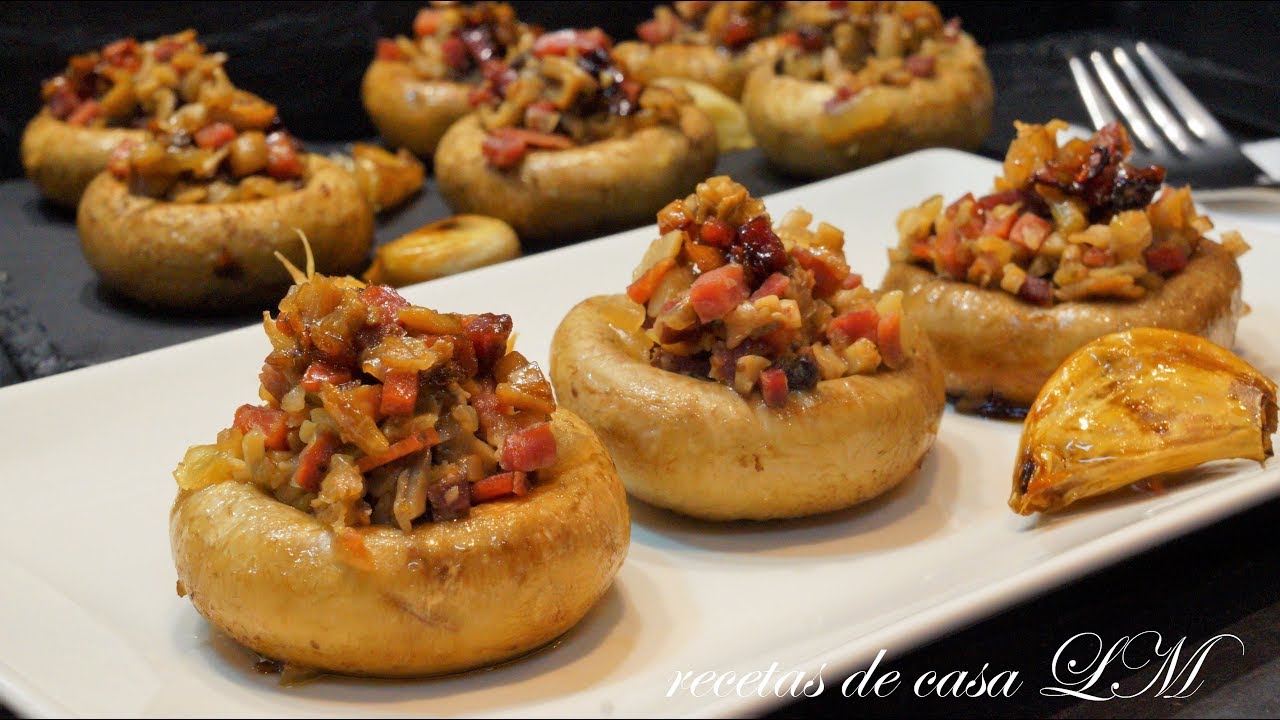 CHAMPIÑONES RELLENOS RECETA FÁCIL Y RÁPIDA